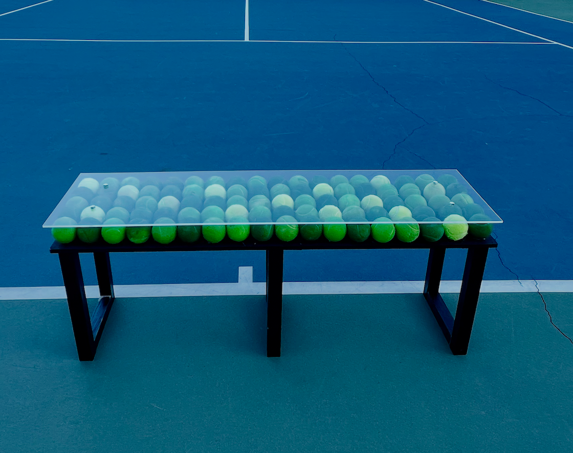 Green Tennis Bench