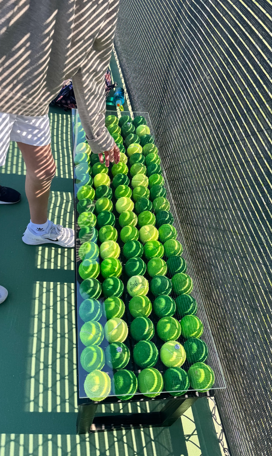 Green Tennis Bench